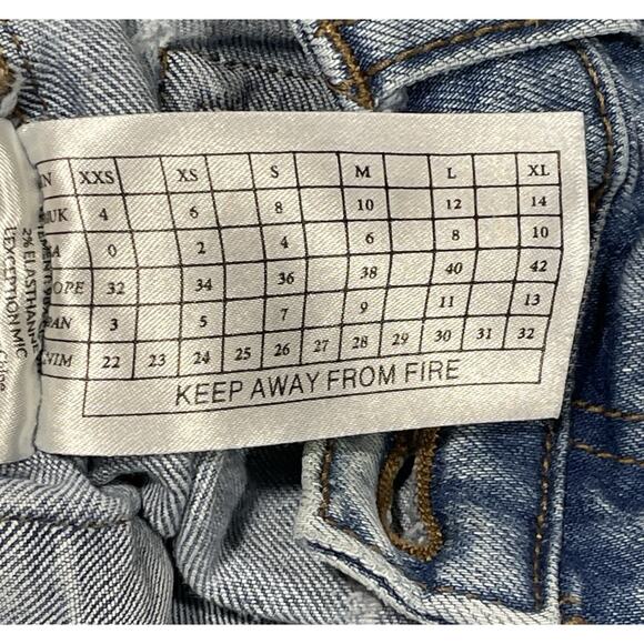 One X OneTeaspoon Distressed Baggy Jeans Women’s Size 26 Raw Ankle Hem 26”x23” - Picture 16 of 16